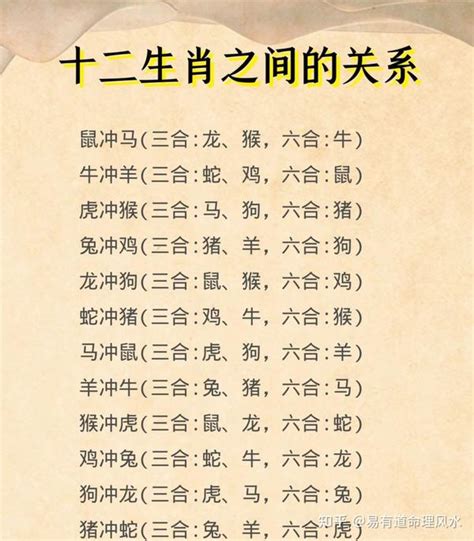 生肖 相剋|最全12生肖三合、六合、相衝、相害詳細講解！（上）。